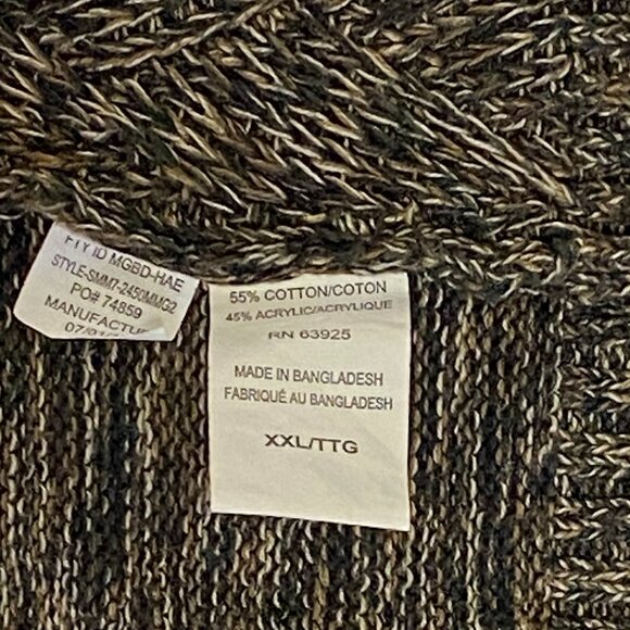 Method Long Sleeve Marled Mock Turtleneck 1/4 Zip Cable Knit Pull On Sweater XXL - Picture 11 of 12